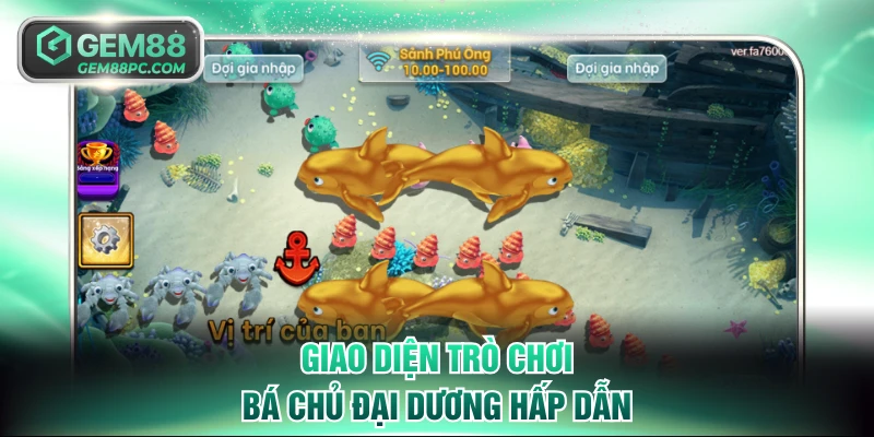 Giao diện trò chơi Bá Chủ Đại Dương hấp dẫn