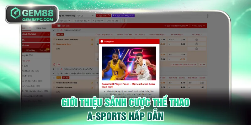 Giới thiệu sảnh cược thể thao A-Sports hấp dẫn