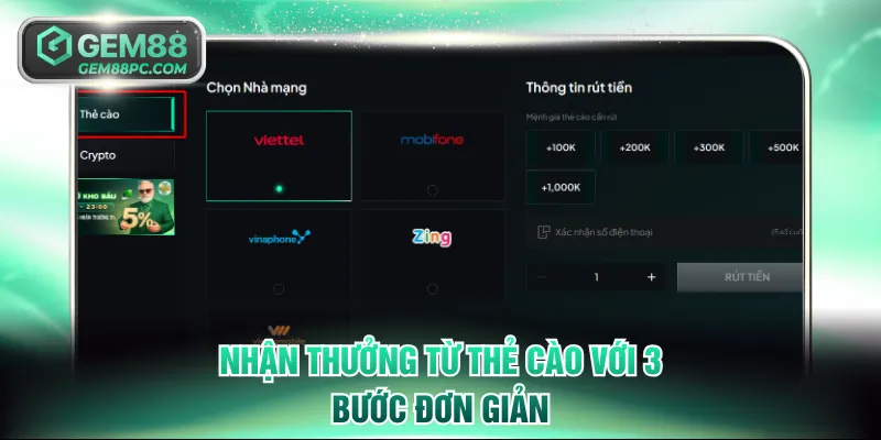 Nhận thưởng từ thẻ cào với 3 bước đơn giản