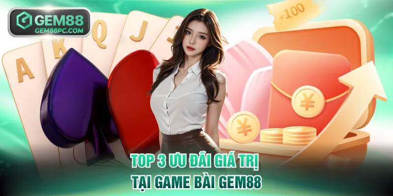 Top 3 ưu đãi giá trị tại game bài GEM88